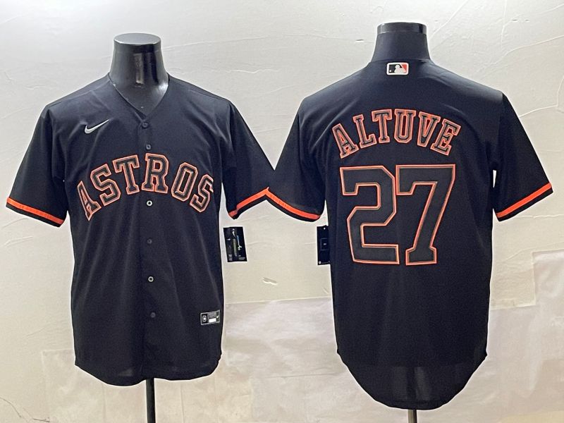 Men Houston Astros #27 Altuve Black Game Nike 2025 MLB Jersey style 425